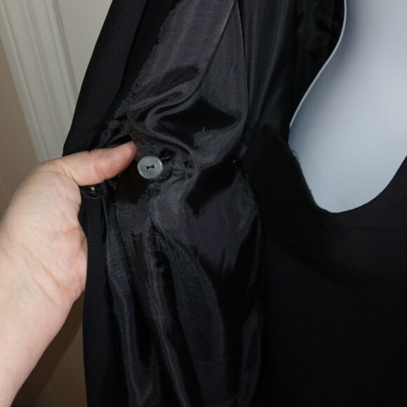 Vintage Mary McFadden Black Wrap Dress Blazer Long Sleeve Elegant Photos Sizing - Picture 14 of 16